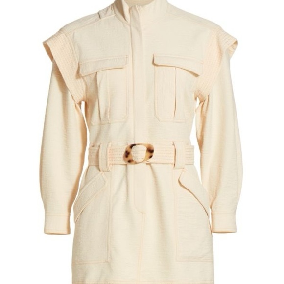 Jonathan Simkhai Daniella Textured Utilitarian Dress size 14 NWT - Picture 2 of 9